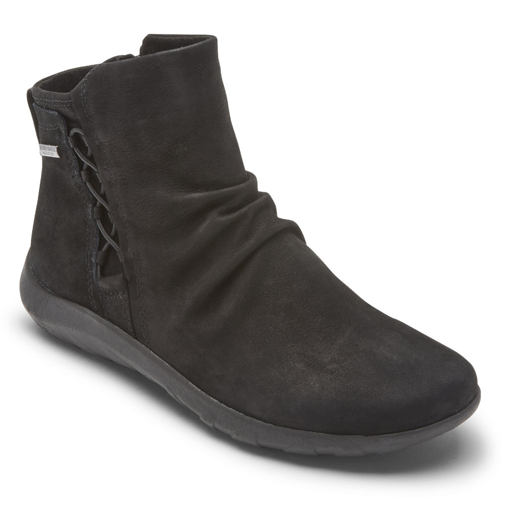 Botas Rockport Mulher Pretas - Cobb Hill Amalie Waterproof Ghillie - 45973DJHS